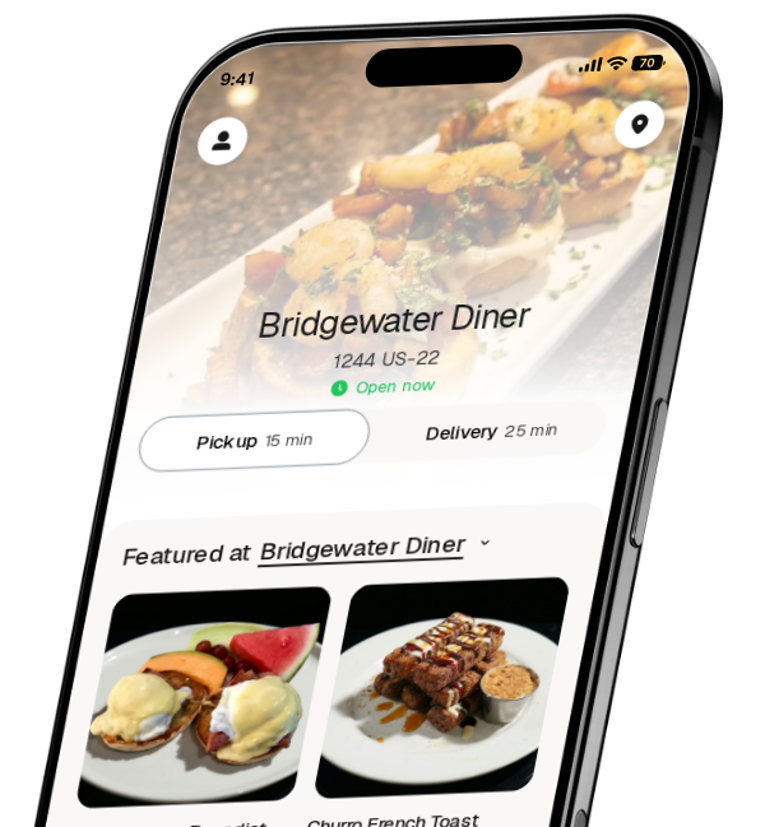Bridgewater Diner app preview